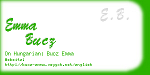 emma bucz business card